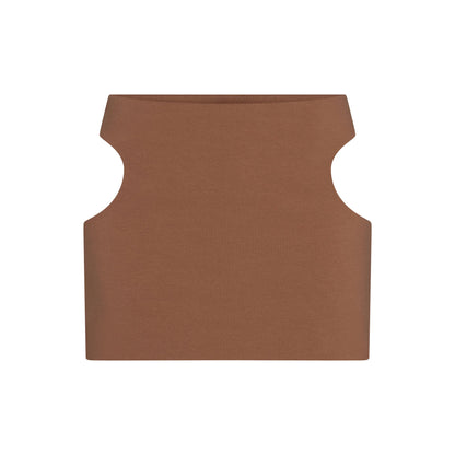 COTTON JERSEY CUT OUT MINI SKIRT | JASPER