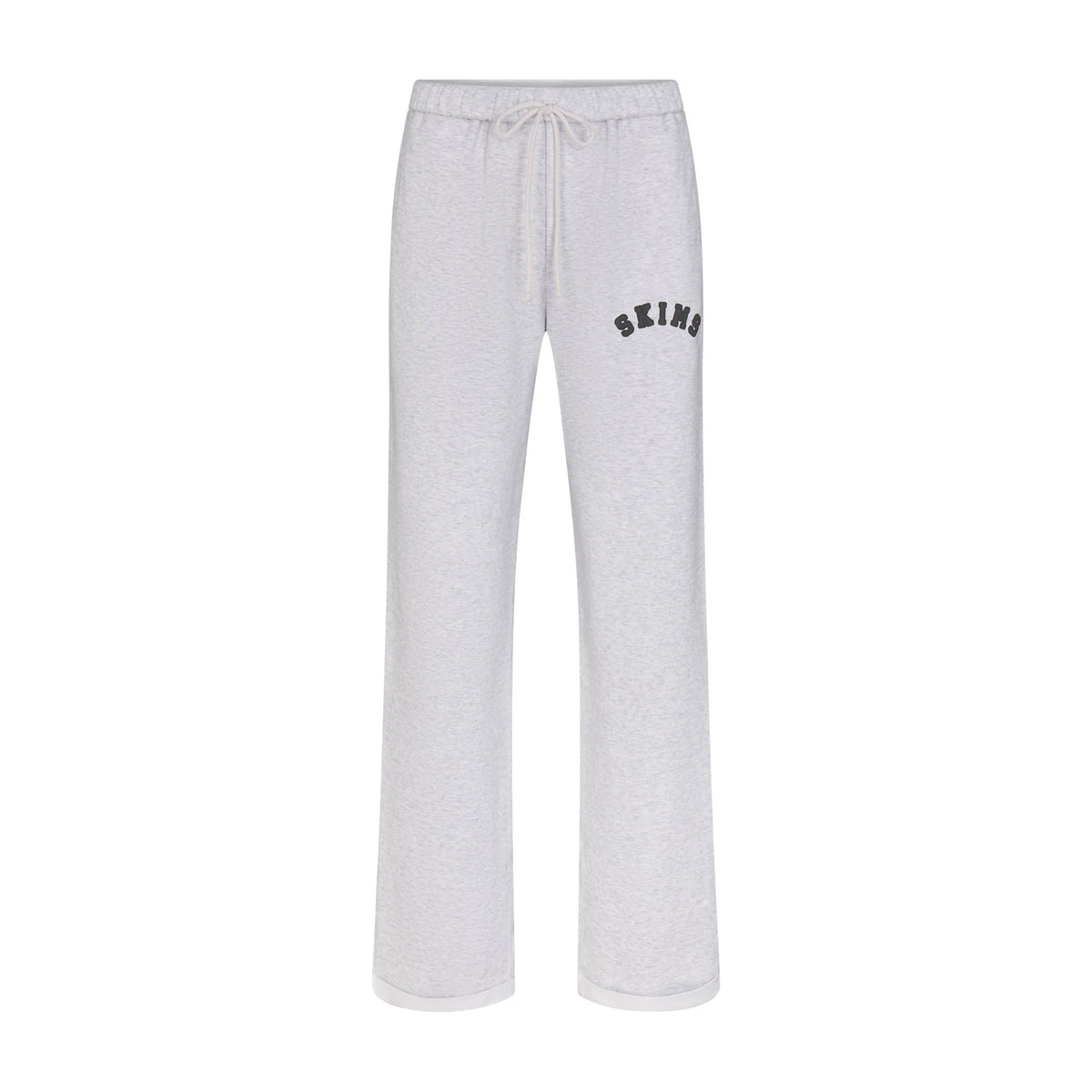 COTTON FLEECE LOGO CLASSIC STRAIGHT LEG PANT | LIGHT HEATHER GREY WITH ONYX LOGO