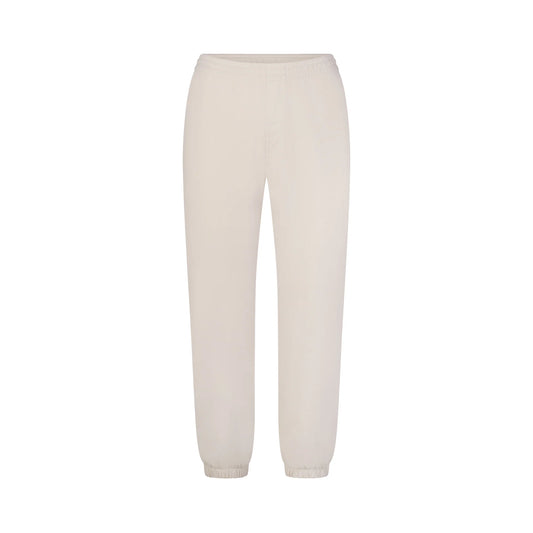DRAPEY FRENCH TERRY CROPPED JOGGER | BUFF
