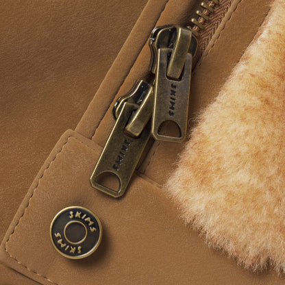 FAUX SHEARLING JACKET | TOASTED LATTE