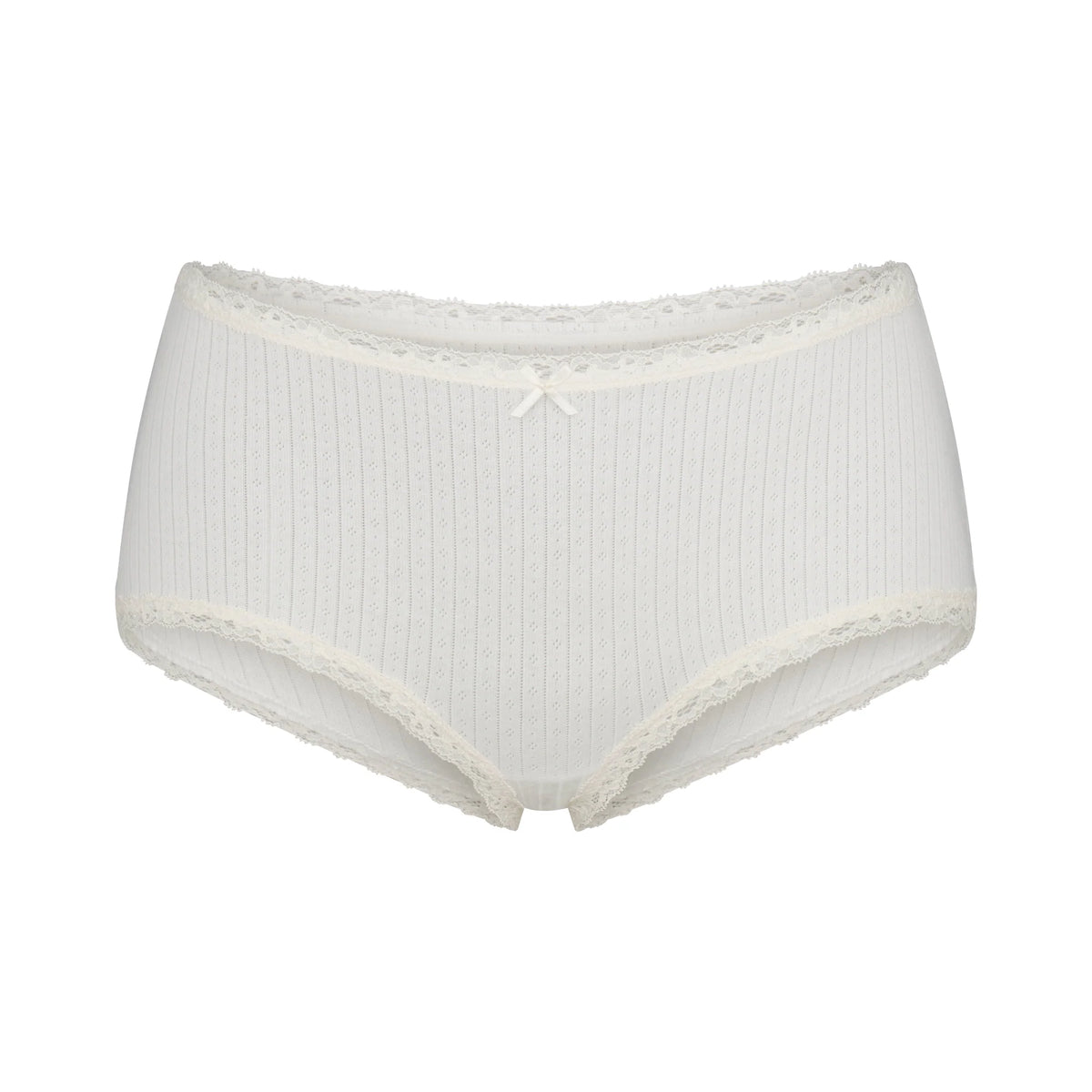 LIGHTWEIGHT COTTON POINTELLE LACE BOY SHORT | MARBLE TONAL