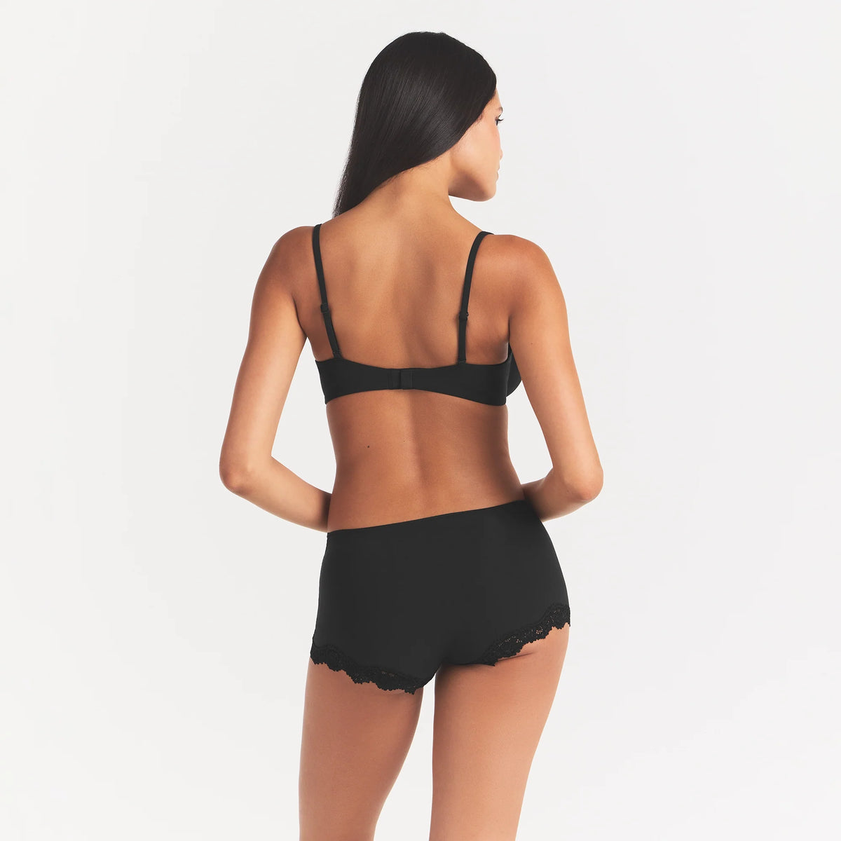 FITS EVERYBODY LACE BOY SHORT | ONYX