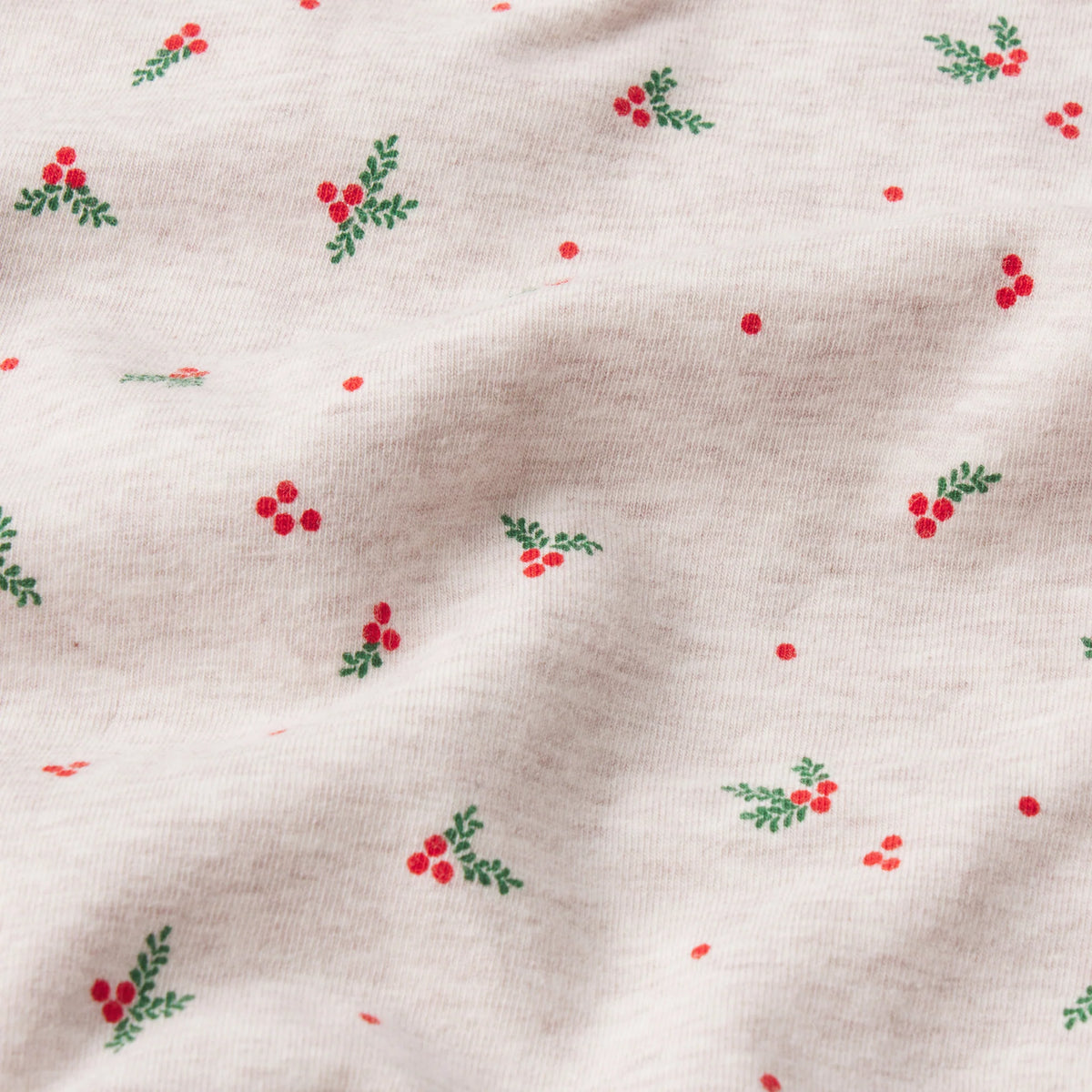 COTTON JERSEY FOLDOVER PANT | OATMEAL HEATHER HOLLY PRINT