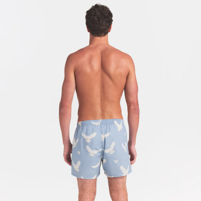 COTTON POPLIN MENS BOXER | AERO TEXTURED DOVE PRINT