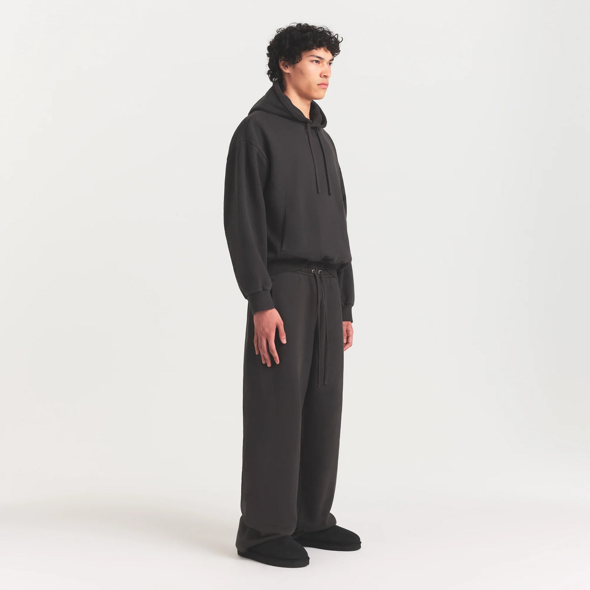 HEAVYWEIGHT FLEECE MENS HOODIE | WASHED ONYX