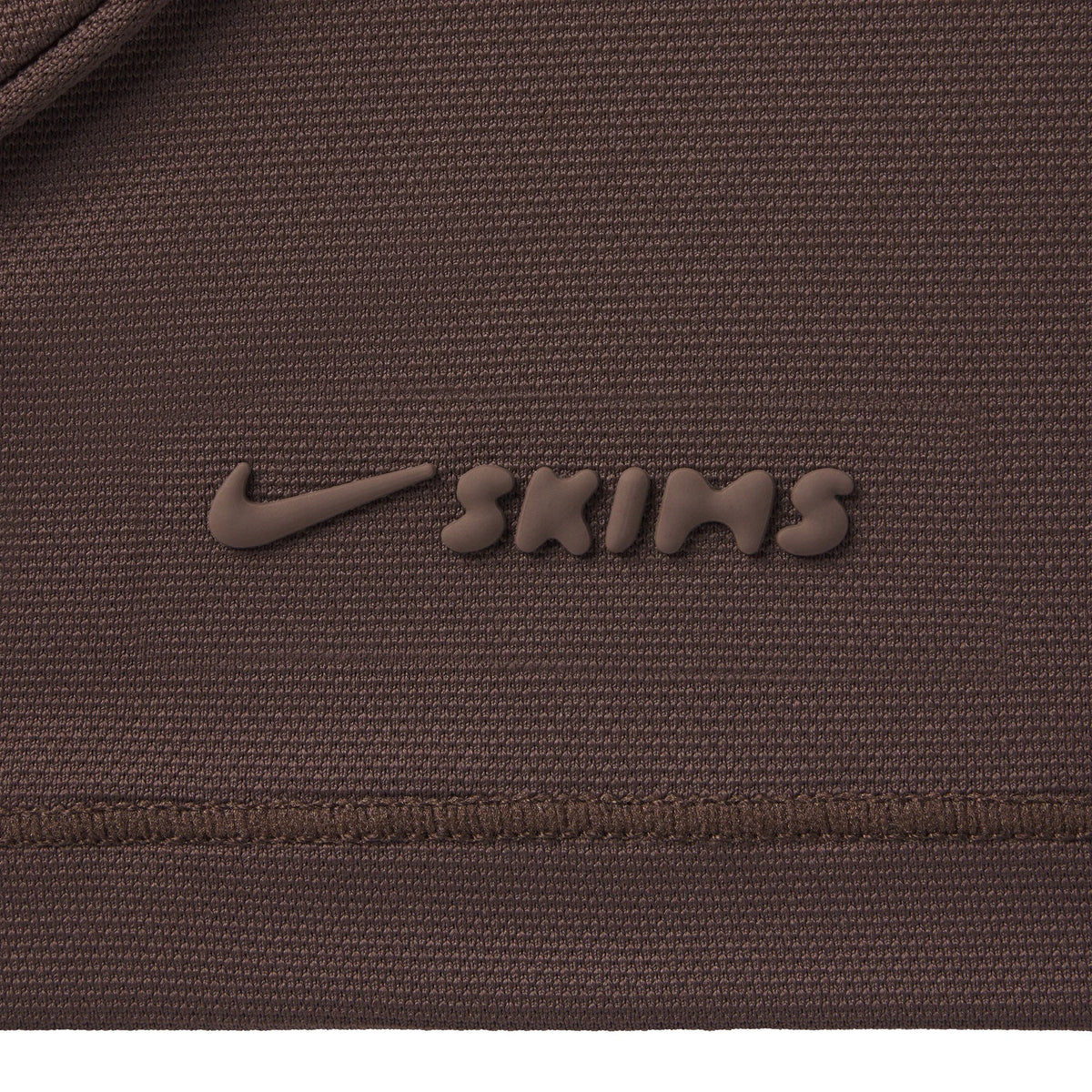NikeSKIMS AIRY LONG SLEEVE CREW NECK TOP | DARK SEPIA
