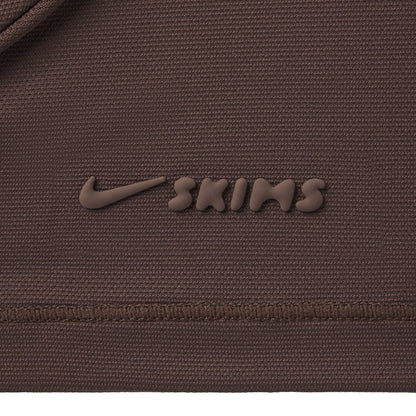 NikeSKIMS AIRY LONG SLEEVE CREW NECK TOP | DARK SEPIA