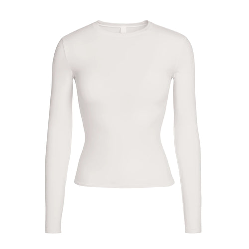 COTTON JERSEY LONG SLEEVE T-SHIRT | MARBLE