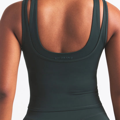 NikeSKIMS MATTE DOUBLE STRAP SCOOP TANK | DARK TEAL