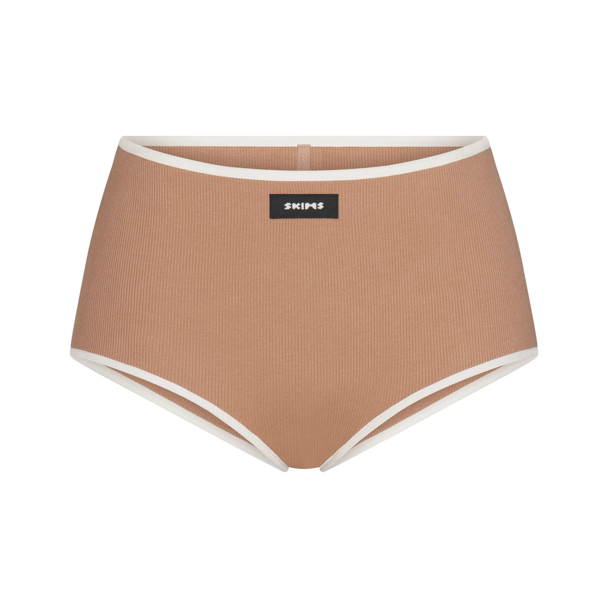 COTTON RIB BOY SHORT | SIENNA CONTRAST