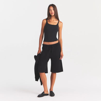 COTTON FLEECE LONG SHORT | ONYX