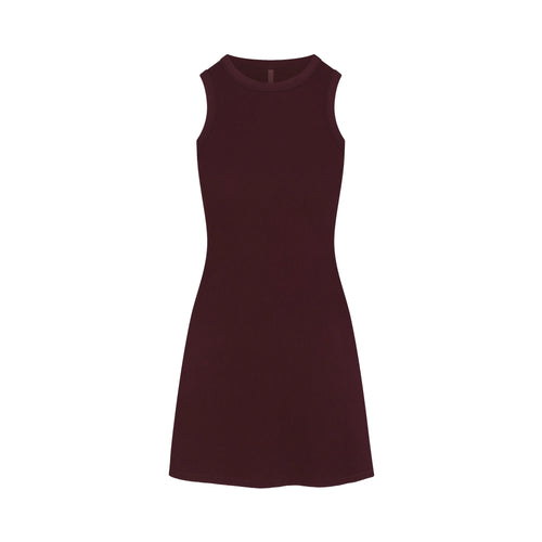 COTTON RIB TANK DRESS | CURRANT