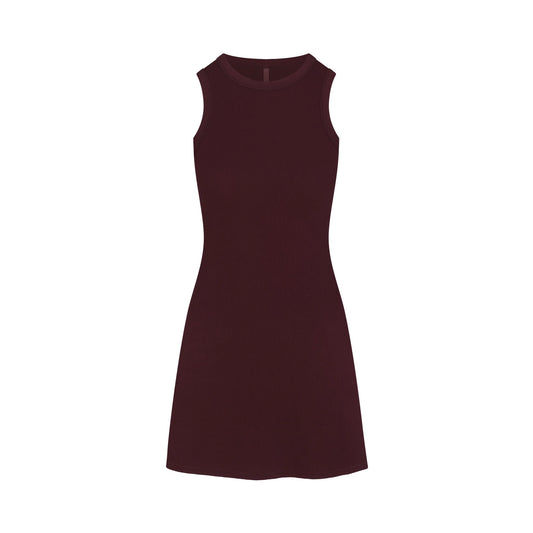 COTTON RIB TANK DRESS | CURRANT