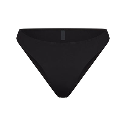 ICONIC SWIM HIGH LEG BIKINI BOTTOM | OBSIDIAN