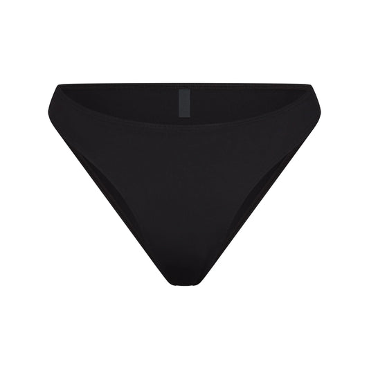 ICONIC SWIM HIGH LEG BIKINI BOTTOM | OBSIDIAN