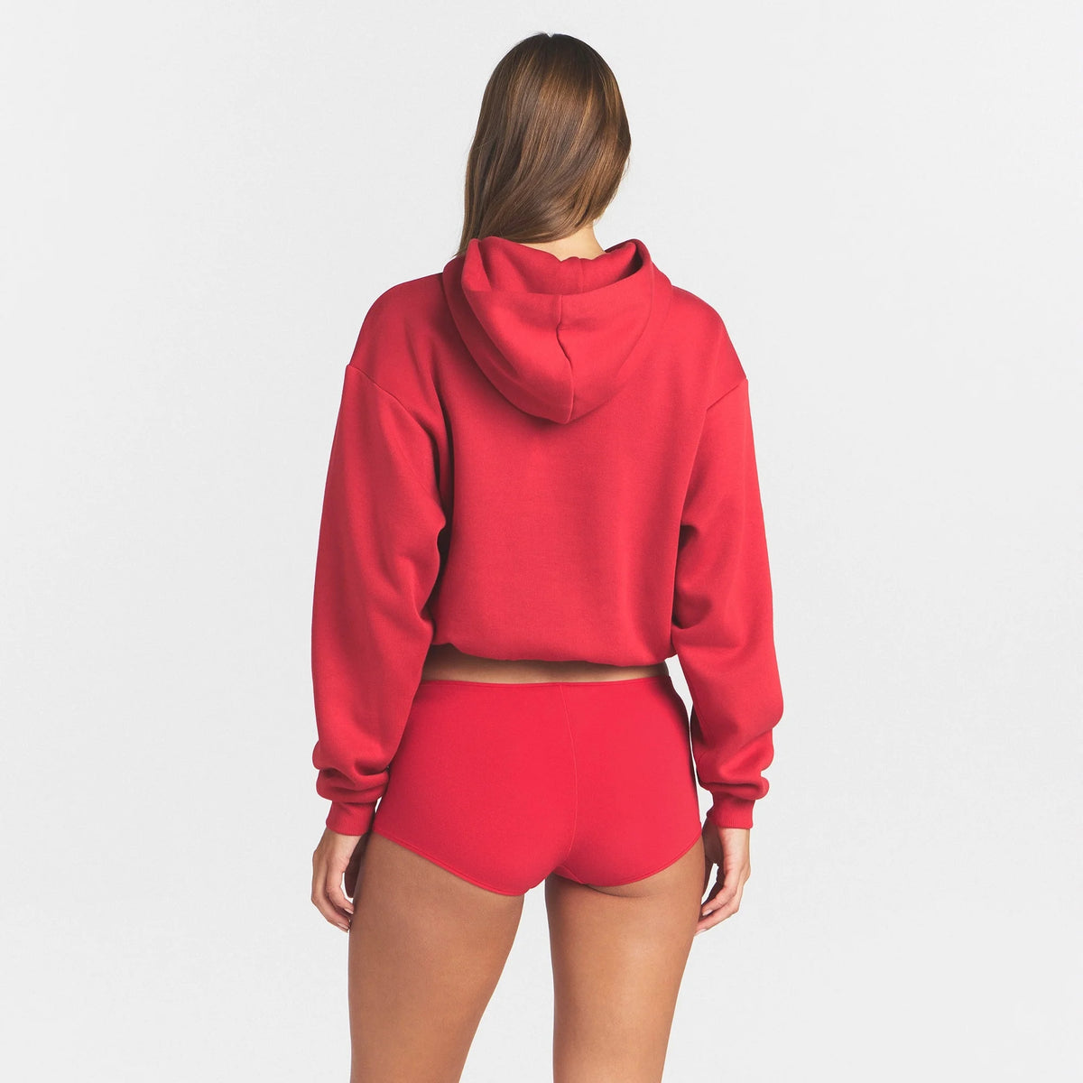 COTTON FLEECE HOODIE | WASHED RED