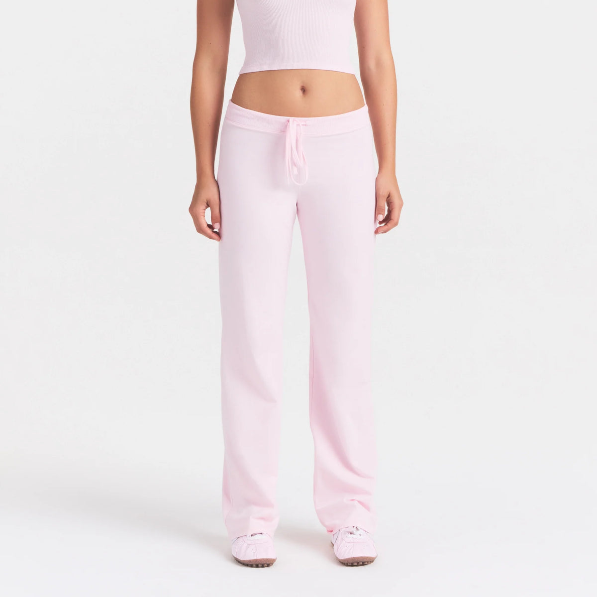 COTTON JERSEY STRAIGHT LEG PANT | CHERRY BLOSSOM