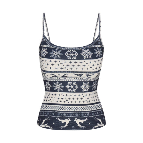 LOGO PLUSH POINTELLE CAMI | NAVY DEER FAIR ISLE