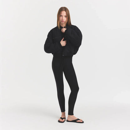 NEOPRENE OUTERWEAR REVERSIBLE BOMBER JACKET | OBSIDIAN