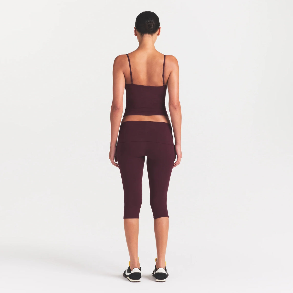 COTTON JERSEY FOLDOVER CAPRI | CURRANT