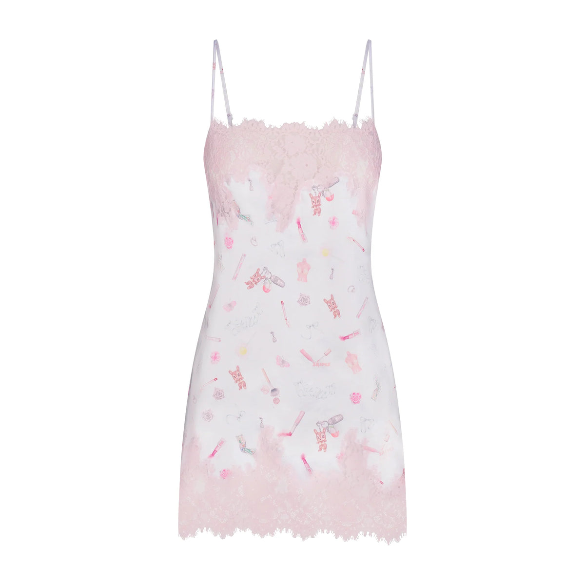 LIGHTWEIGHT SATIN MINI SLIP DRESS | SNOW ESSENTIALS BAG