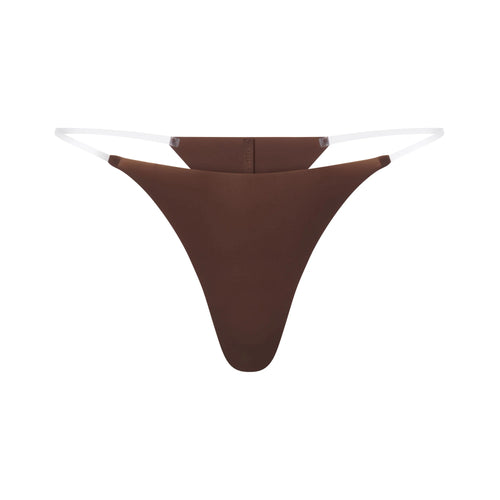 INVISIBLE CLEAR STRAP STRING THONG | COCOA