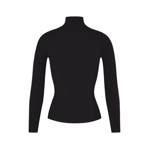 COTTON JERSEY LONG SLEEVE TURTLENECK | SOOT