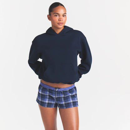 COTTON FLEECE HOODIE | NAVY