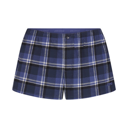 FLANNEL SLEEP CHEEKY BOXER | INDIGO OUTDOOR PLAID