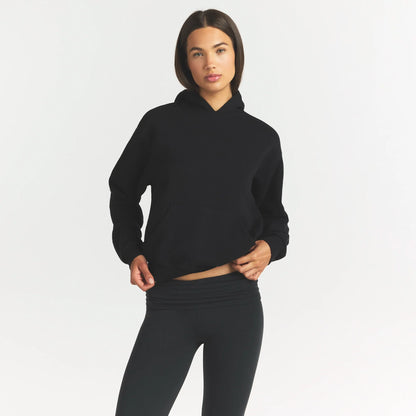 COTTON FLEECE HOODIE | ONYX