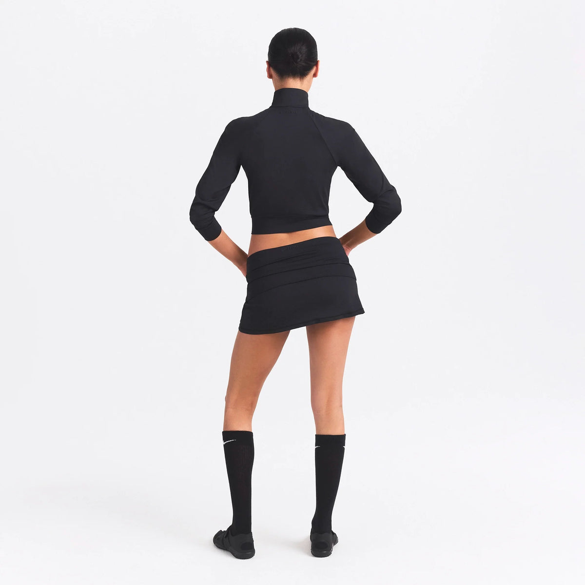 NikeSKIMS AIRY CROPPED TRACK JACKET | OBSIDIAN