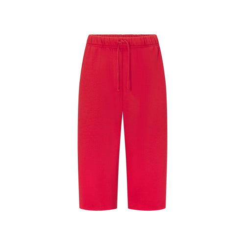 FLEECE LOUNGE MENS RELAXED LONG SHORT | WASHED RED