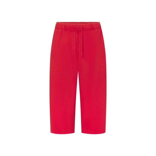 FLEECE LOUNGE MENS RELAXED LONG SHORT | WASHED RED