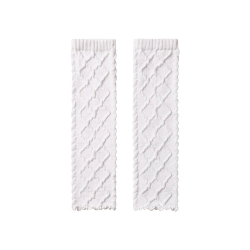 COZY LIGHT CABLE KNIT LEG WARMERS | IVORY