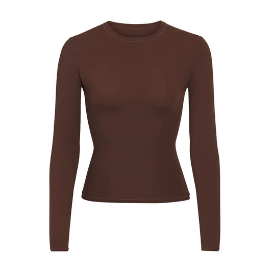FITS EVERYBODY LONG SLEEVE T-SHIRT | COCOA
