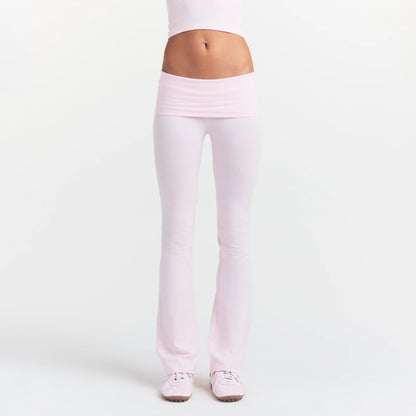 COTTON JERSEY FOLDOVER PANT | CHERRY BLOSSOM