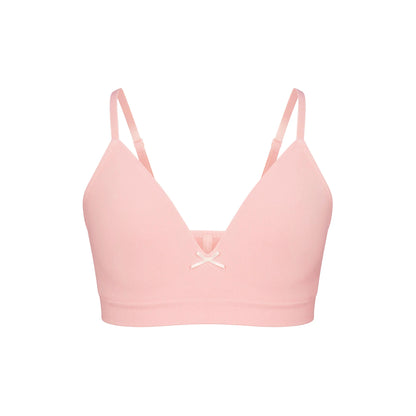 COTTON SEAMLESS JUNIORS TRAINING BRA 2-PACK | MARBLE AND BALLET