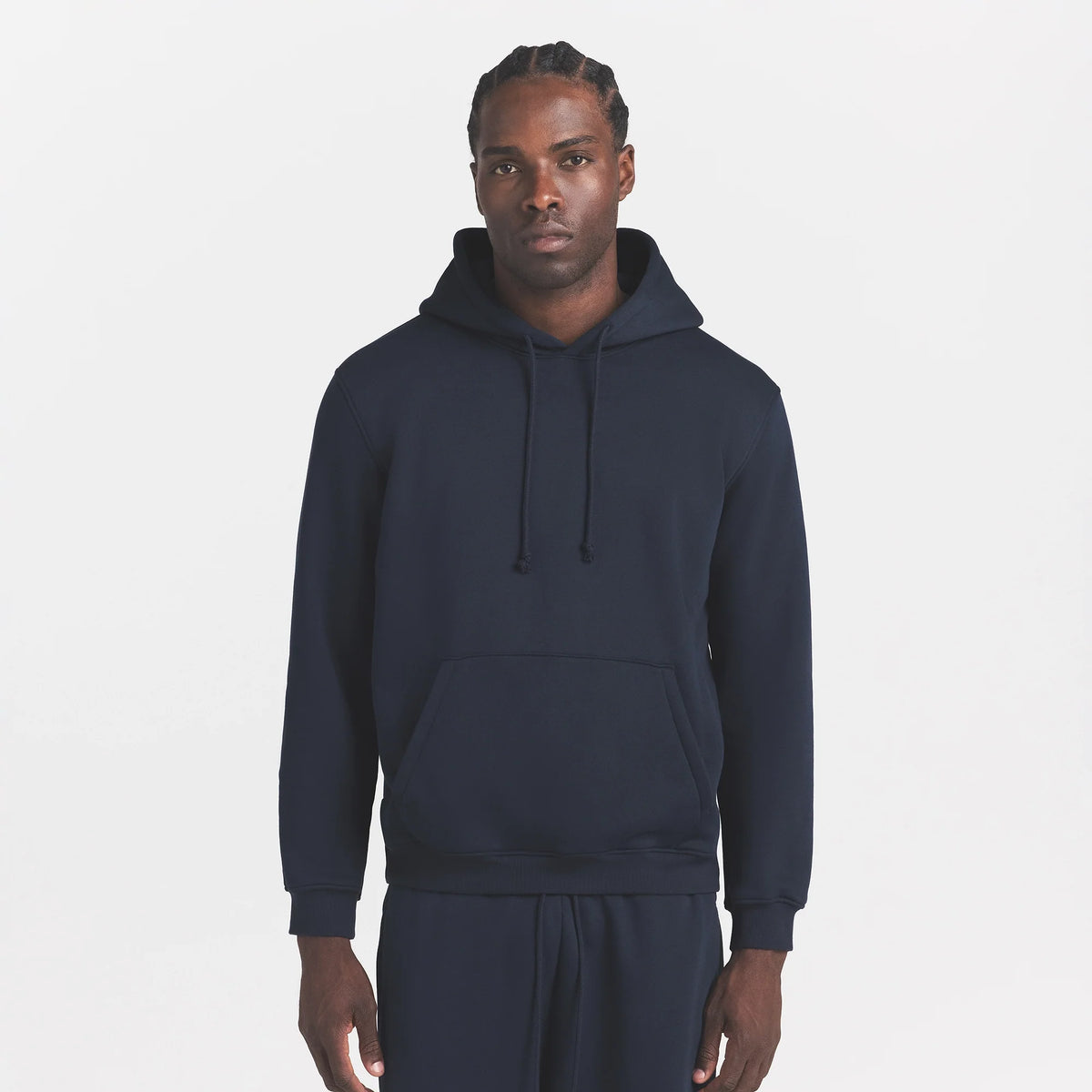 FLEECE LOUNGE MENS CLASSIC HOODIE | NAVY
