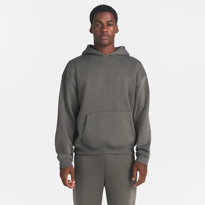 FLEECE LOUNGE MENS RELAXED HOODIE | JUNGLE