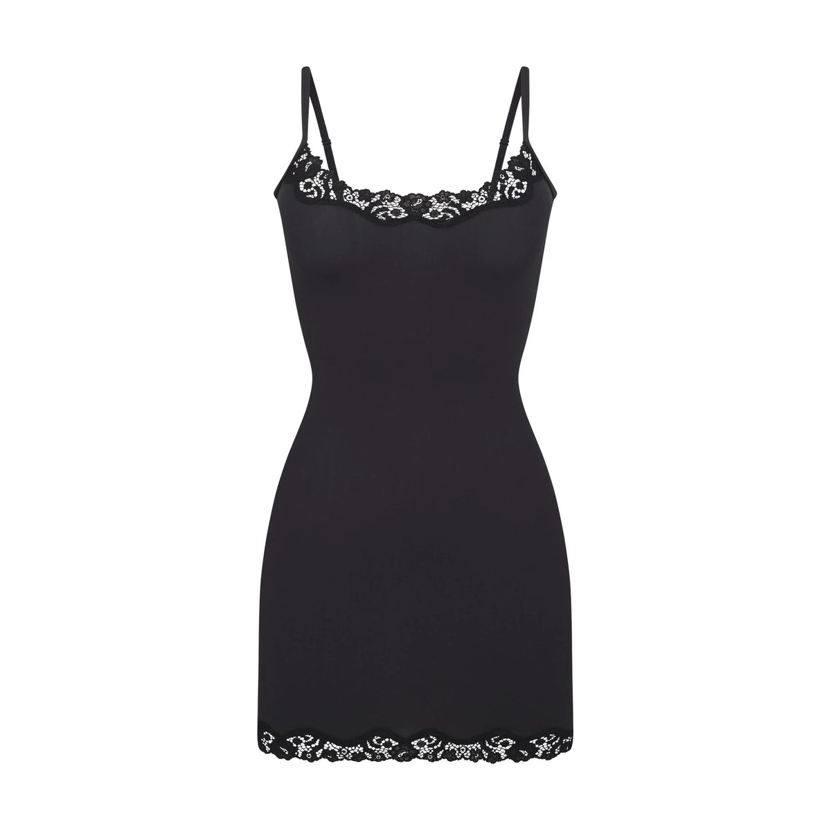 FITS EVERYBODY LACE SLIP DRESS | ONYX