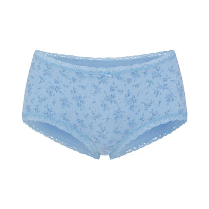 LIGHTWEIGHT COTTON LACE BOY SHORT | SURF DAINTY FLORAL PRINT