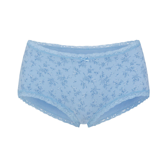 LIGHTWEIGHT COTTON LACE BOY SHORT | SURF DAINTY FLORAL PRINT