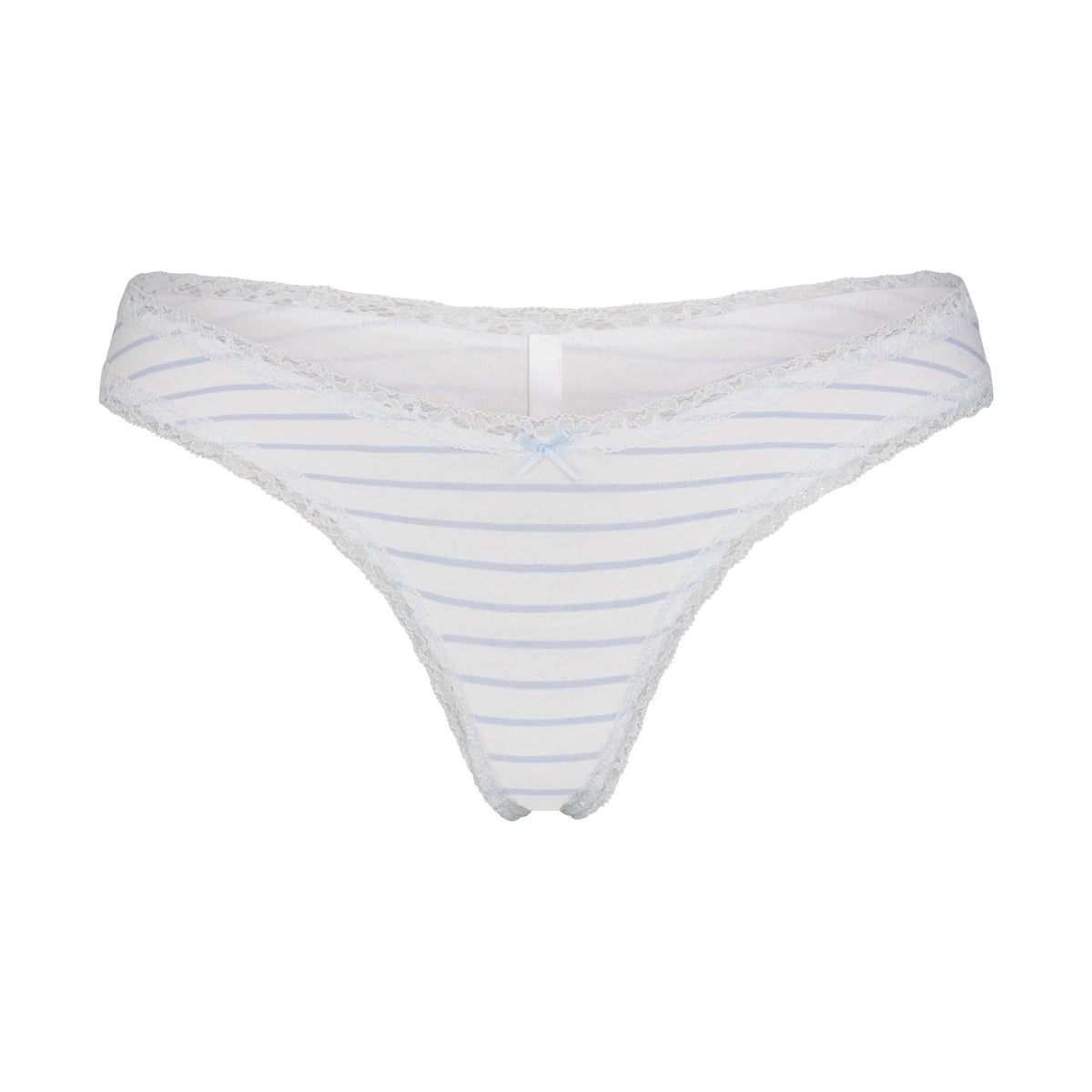 LIGHTWEIGHT COTTON LACE THONG | AIRSPACE LAGUNA STRIPE