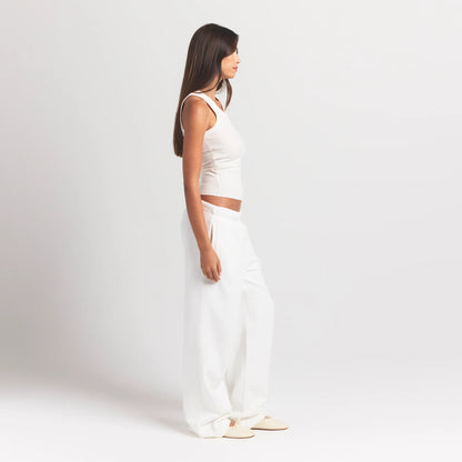 COTTON FLEECE STRAIGHT LEG PANT | MARBLE