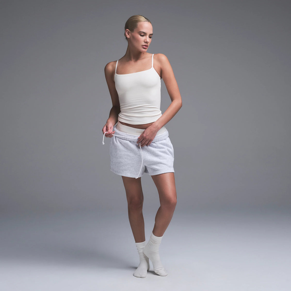COTTON JERSEY CAMI | MARBLE