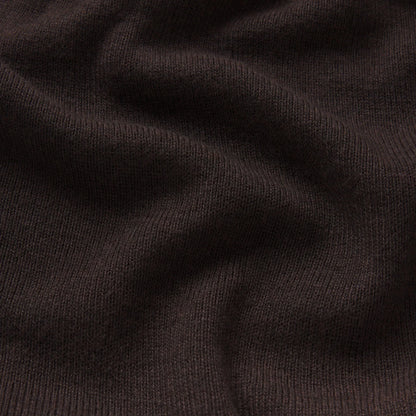 ESSENTIAL KNIT ROUNDED CROPPED CARDIGAN | ESPRESSO