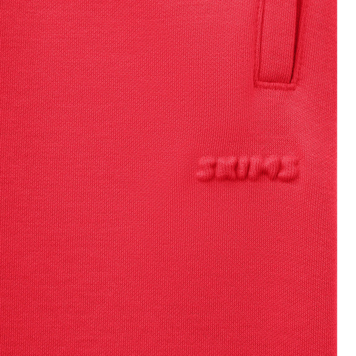 COTTON FLEECE STRAIGHT LEG PANT | WASHED RED