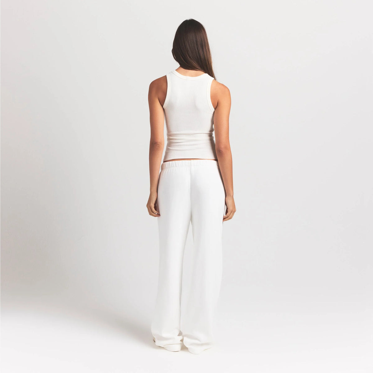 COTTON FLEECE STRAIGHT LEG PANT | MARBLE