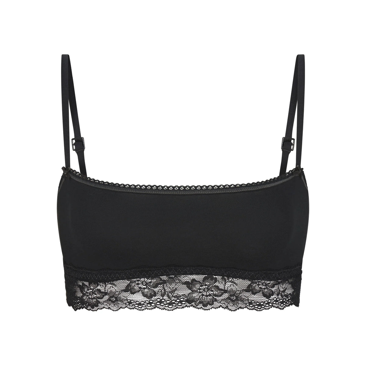 LIGHTWEIGHT COTTON STRAIGHT NECK BRALETTE | SOOT TONAL