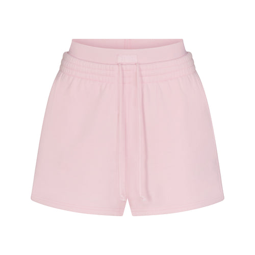 COTTON FLEECE DOUBLE WAISTBAND SHORT | CHERRY BLOSSOM